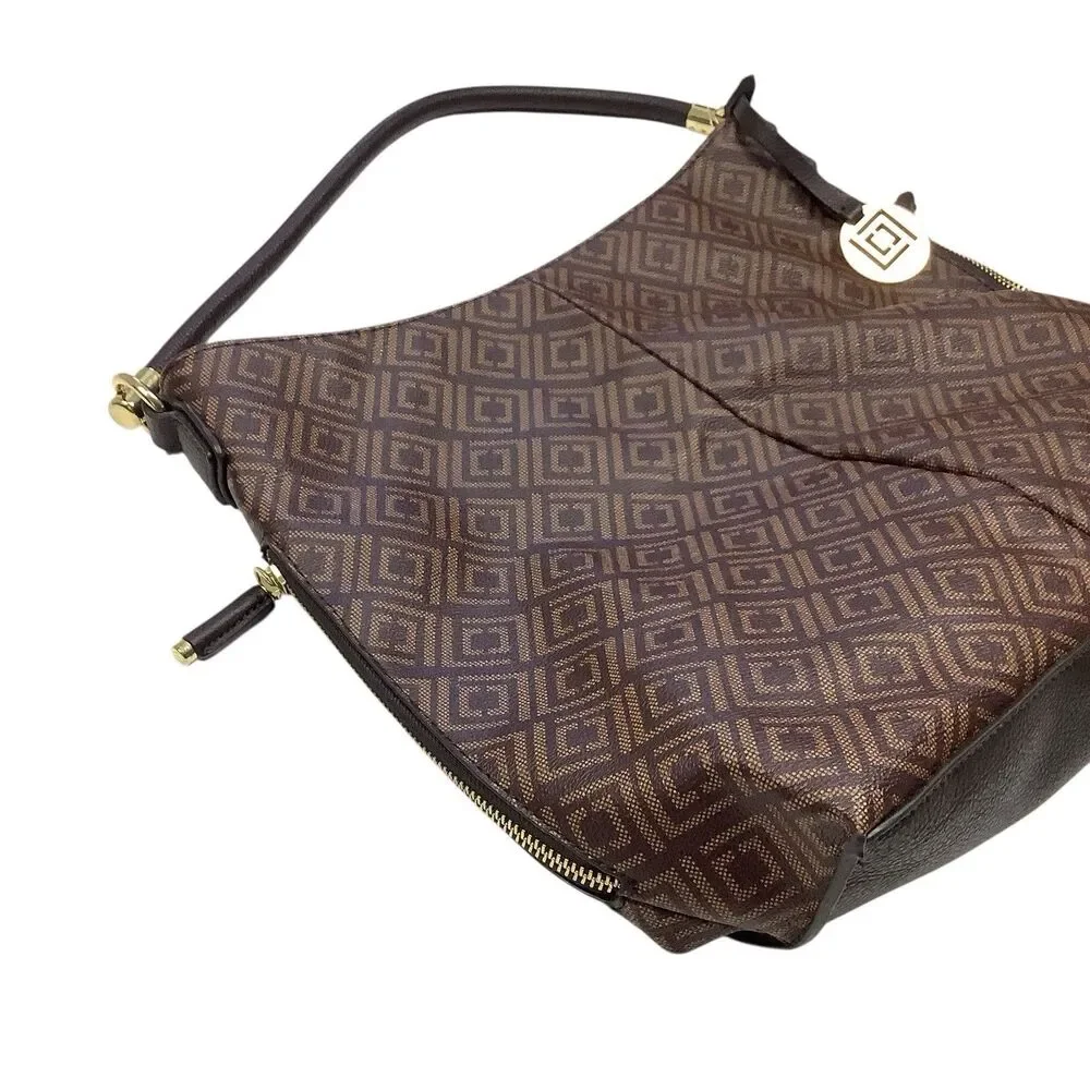 Liz Claiborne Medium Hobo Shoulder Bag Purse Brown Tan Casual Career Classic